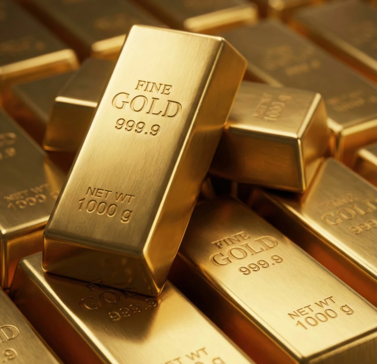 Premium gold bullion bars representing lucrative gold trading and investment business opportunities in Dubai UAE - Perfect for setting up a gold trading company with EL Business Consultants